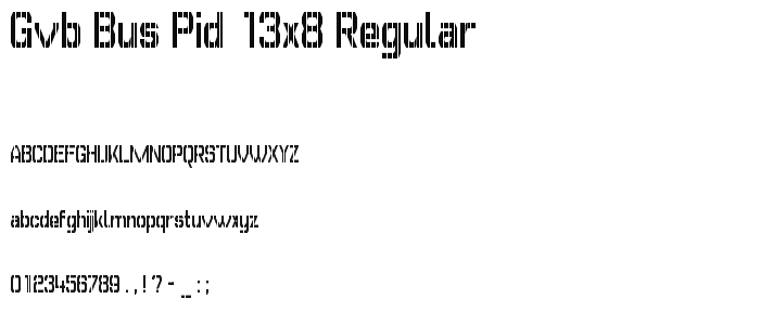 GVB Bus PID 13x8 Regular font